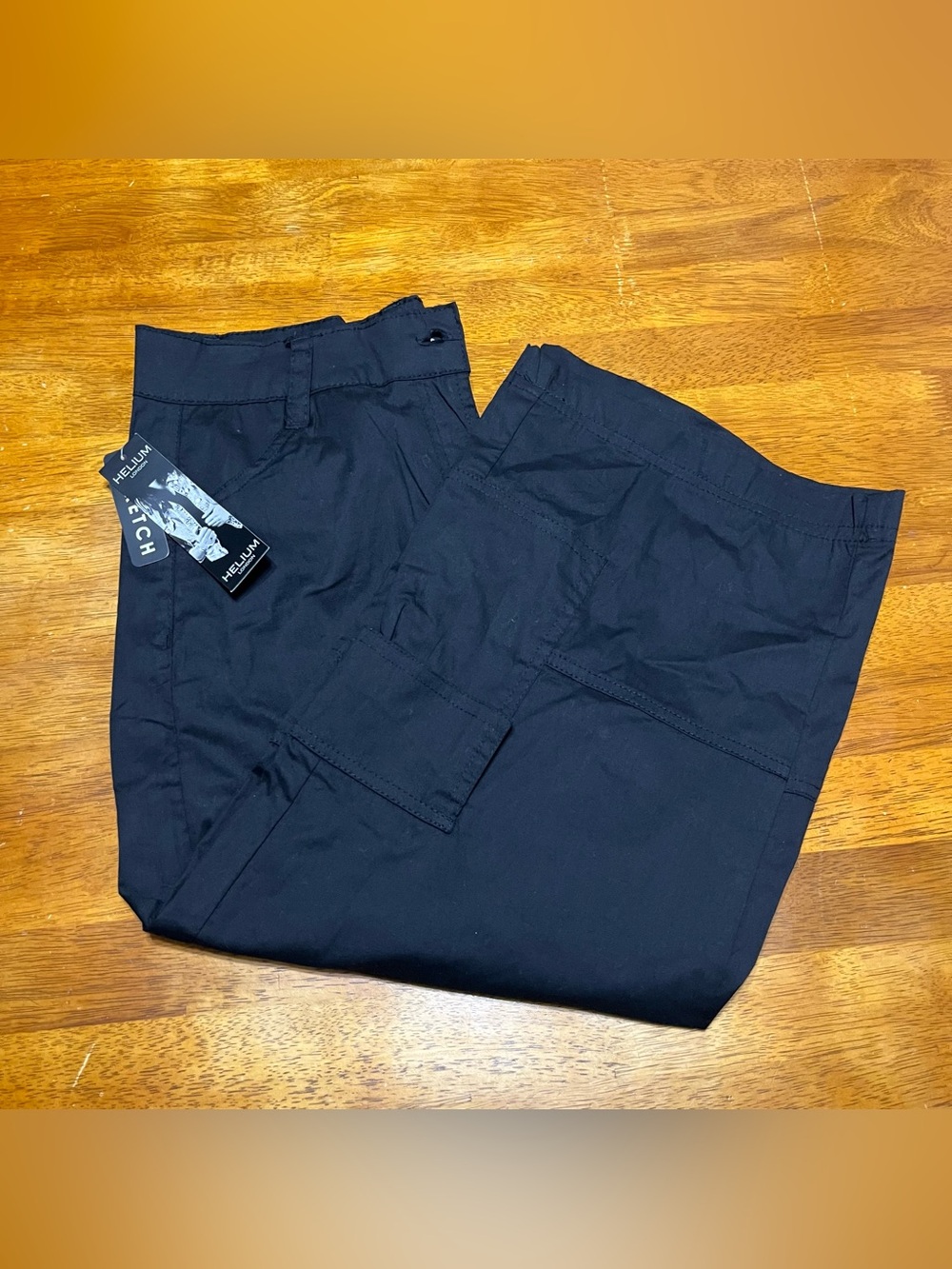 Helium black cropped Cargo capri Pants Black women size S